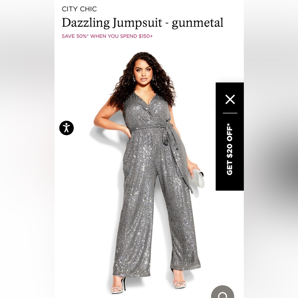 Silver sequin jumpsuit